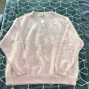 J. Crew Brushed Cashmere Sweater in Frosty Lilac